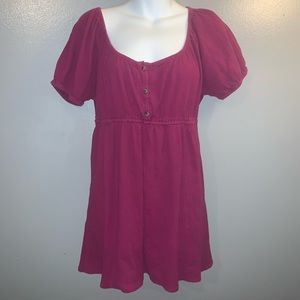 Pink Gap babydoll short sleeve blouse